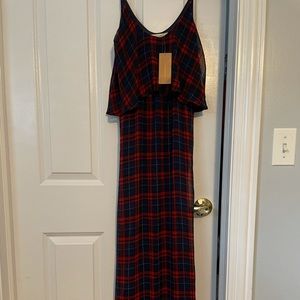 Francescas Plaid Maxi Dress
